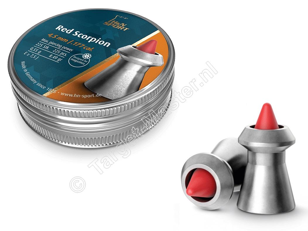 H&N Red Scorpion 4.50mm Airgun Pellets tin of 225